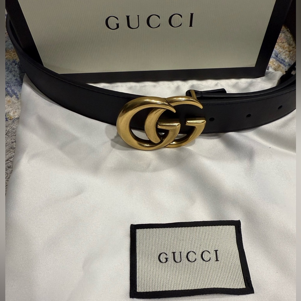 Gucci GG Black Belt